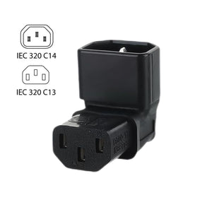 Adattatore di Alimentazione Angolare IEC 320 C13 Femmina C14 Maschio