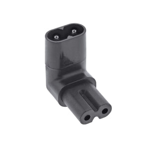 Adattatore di Alimentazione Angolo Retto IEC320 Presa C7 Maschio C8