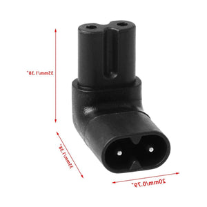 Adattatore di Alimentazione Angolo Retto IEC320 Presa C7 Maschio C8
