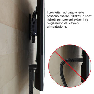 Adattatore di Alimentazione Angolo Retto IEC320 Presa C7 Maschio C8