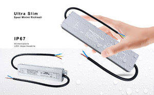 Alimentatore Led 24V DC 150W 6.25A IP67 Stagno Videosorveglianza, Led