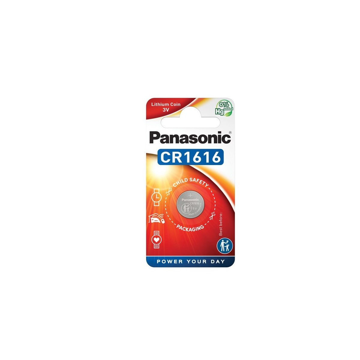 CR1616 3V Lithium Flat Button Battery Panasonic