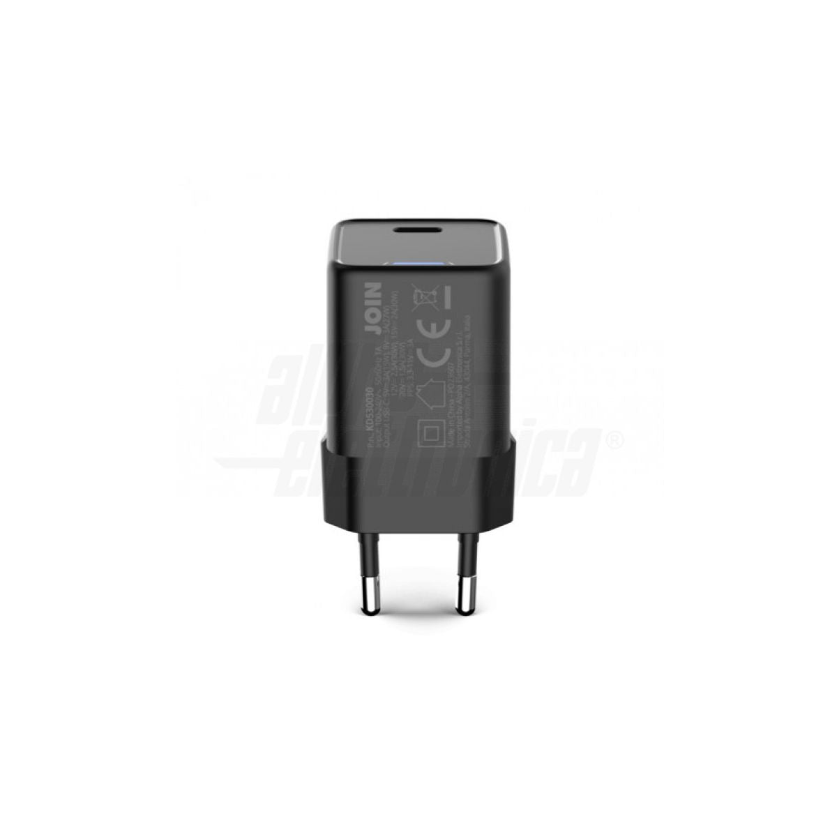 Caricatore USB GaN 30W 1 Porta USB C Nero