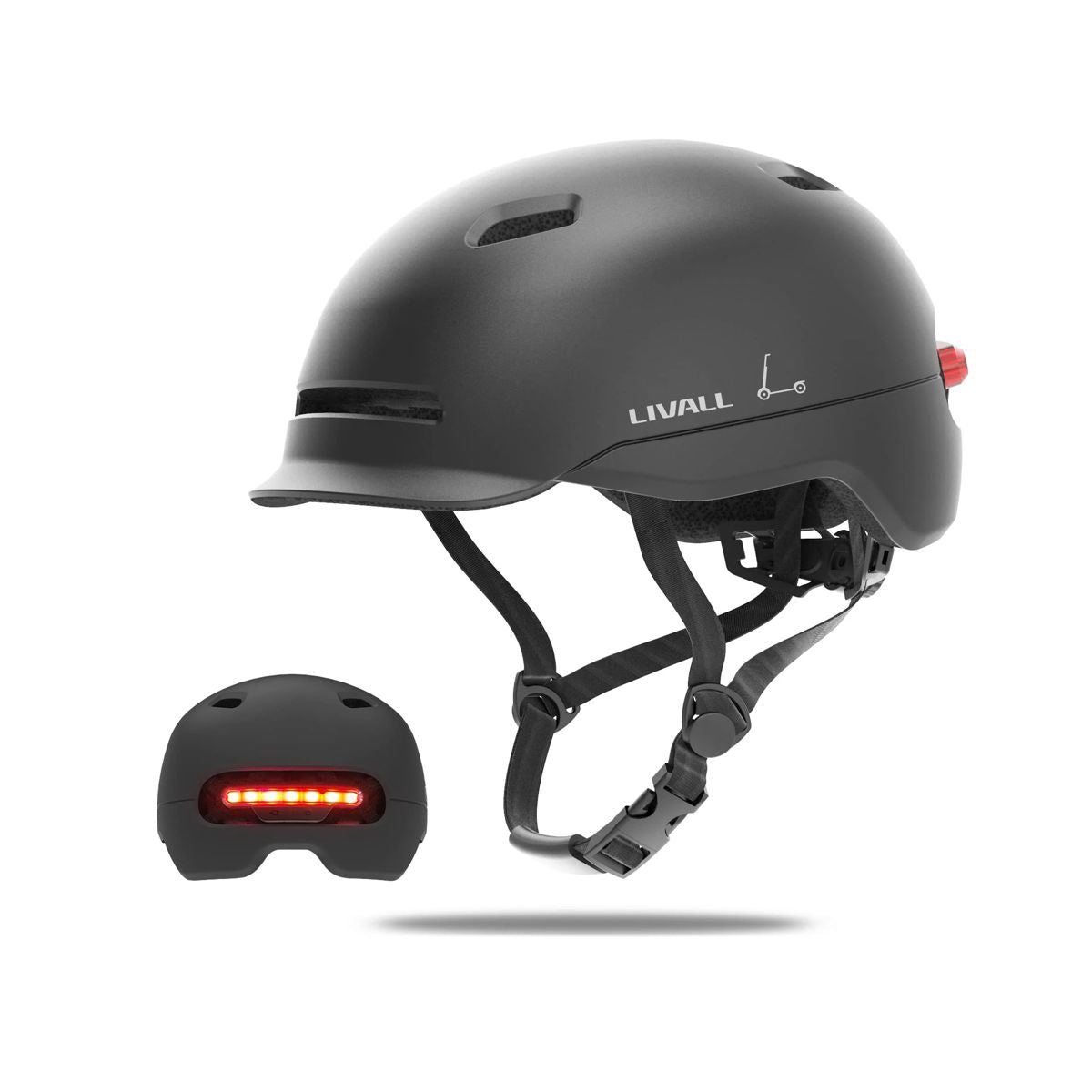 Casco Biciclette Monopattino Intelligente Livall C20 Taglia M Unisex Nero
