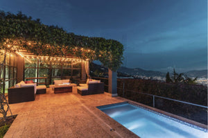 Catena Luminosa da Esterno 10mt E27 IP44 + 10 Lampade