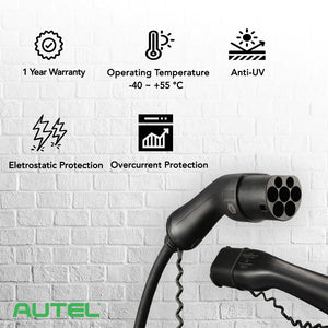 Cavo per Ricarica Auto Elettrica Tipo 2 32A 22KW Trifase 5mt