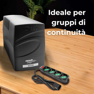 Ciabatte UPS 3 Posti Trivalenti Spina IEC Nera