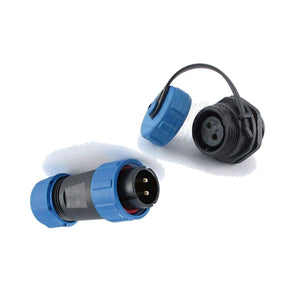 Connettore Elettrico Stagno 2 Poli IP68 30A 500V Coppia Maschio Femmina Pannello