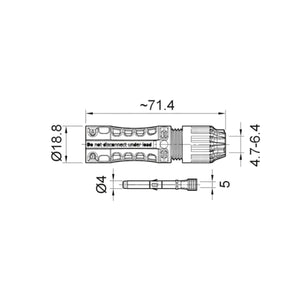 Connettore Fotovoltaico 53A 1500V MC4-Evo2 Maschio Cavo 4-6mm Crimpare IP65