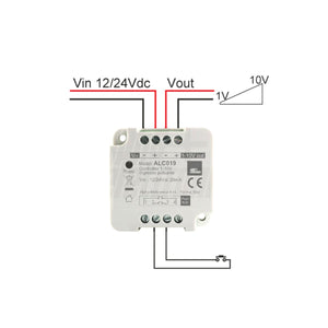 Master controller con uscita 1-10Vdc - Comando con pulsante opto isolato