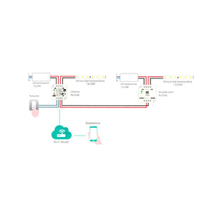 Dimmer Strisce Led Monocolore 12/24V Smart WIFI 10A Alexa Compatibile