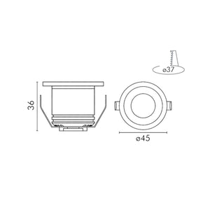 Faretti Led Incasso Cartongesso 4W Angolo 60° 320 Lumen 3000K Bianco