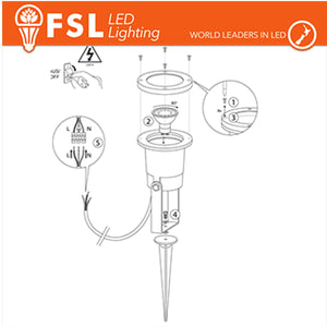 Faretti da Esterno per Giardino a Terra IP65 GU10 Bianco