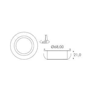 Set di 2 Faretti Alogeni per Cappa Cucina Incasso Cromato Lucido + Lampadine 12V 14W