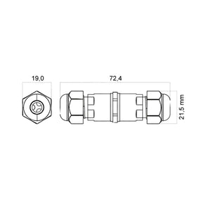 Giunzione Cavi Elettrici a Tenuta Stagna 3 Poli 9A 450V IP68