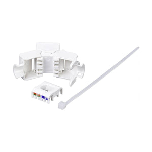 Keystone RJ45 Frutto CAT.6A UTP Crimpaggio Senza Attrezzi Colore Bianco