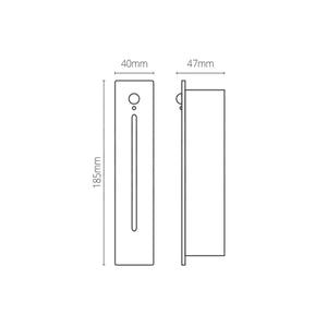 Lame di Luce Led Segnapasso Sensore Pir 3W IP65 Luce Calda Bianco