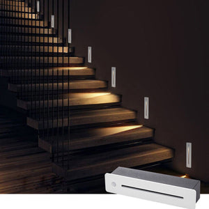 Lame di Luce Led Segnapasso Sensore Pir 3W IP65 Luce Calda Bianco