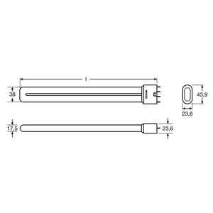 Lampada 2G11 24W 840 Fluorescente Dulux L 4 Pin