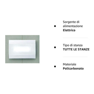 Lampada Emergenza 503 Led Incasso Parete 2W IP20 3 Ora