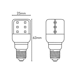 Lampada Led 24V E14 1W Luce Calda Votiva