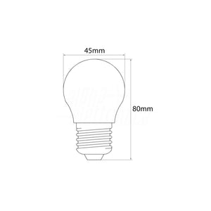 Lampadina Filamento Led Sfera Grande E27 2.5W Trasparente Luce Calda 2700K