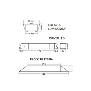 Lampade Emergenza Incasso Led 3W IP20 SE Autonomia 3/4H