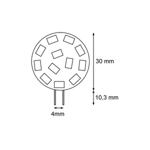 Lampadina G4 Led 12V 24V AC DC 1.5W Luce Naturale 4000K