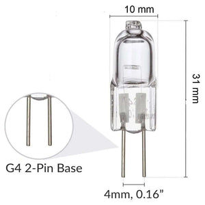 Lampadina Alogena 12V 20W G4 3000°K 350 Lumen 30X10mm