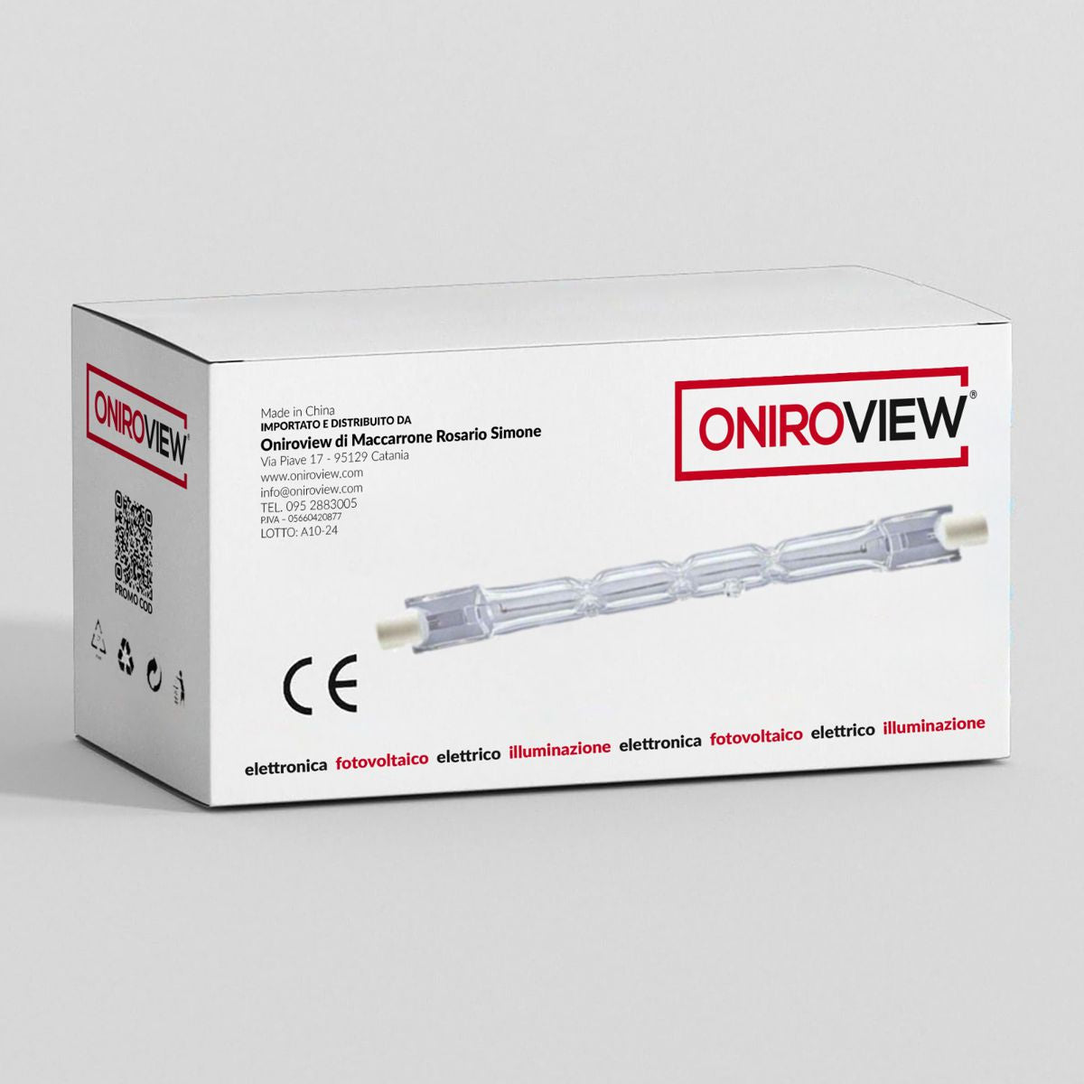 Lampada Alogena r7s 78mm 60W Confezione 25 pz