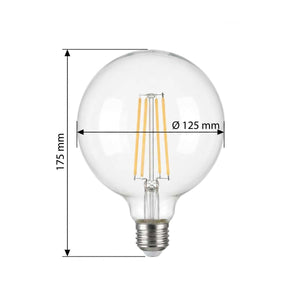 misure globo diametro 125mm altezza 175 mm