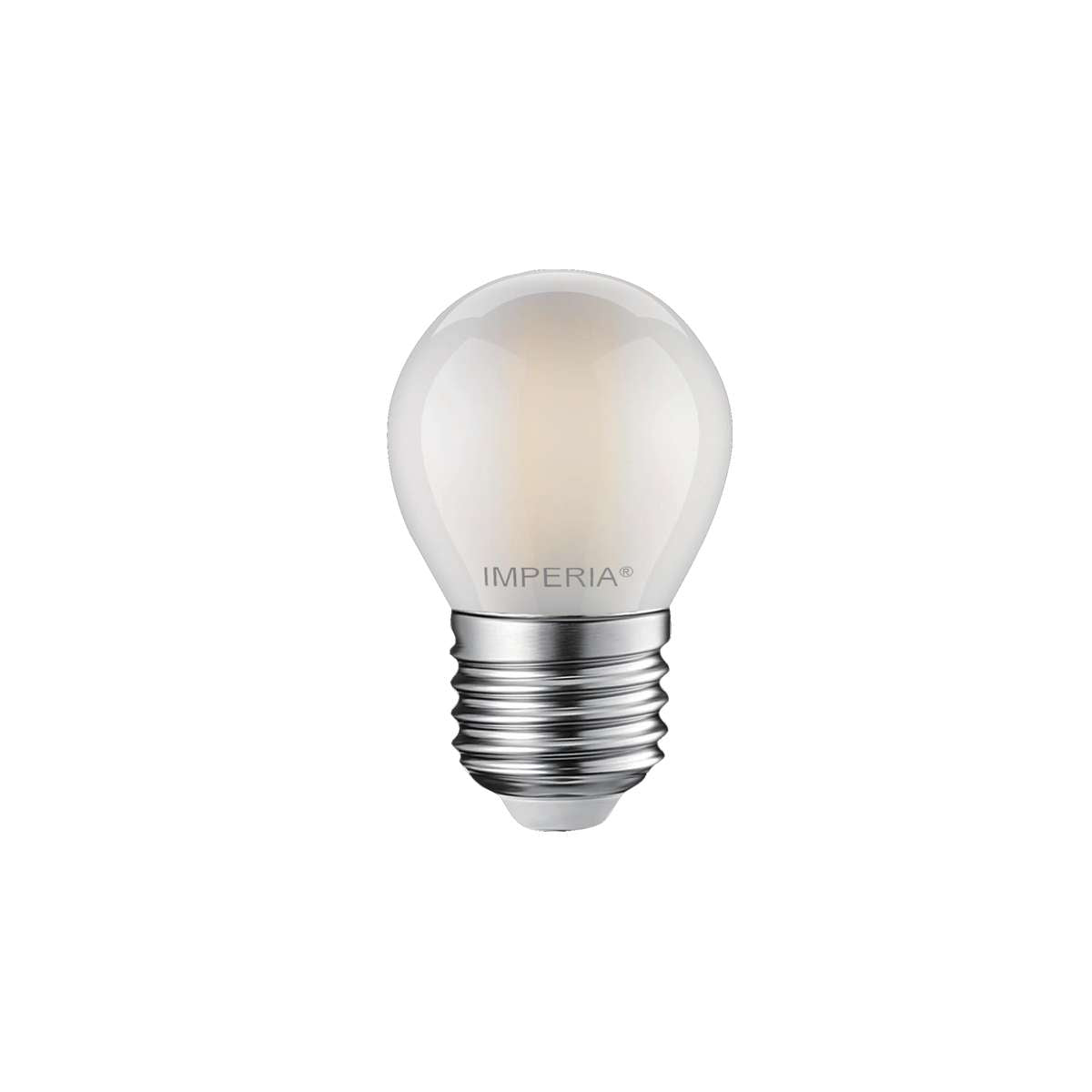 Lampadina a Sfera Led E27 4W Smerigliata Luce Calda 2700K