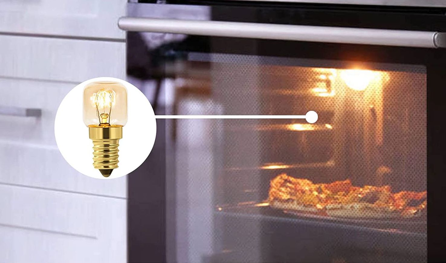 Lampadina da Forno 300 Gradi E14 25W Incandescenza Resistente alle Alte Temperature
