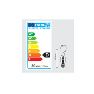 Lampadine Colpo di Vento Alogena E14 18W = 24W Trasparente Dimmerabile