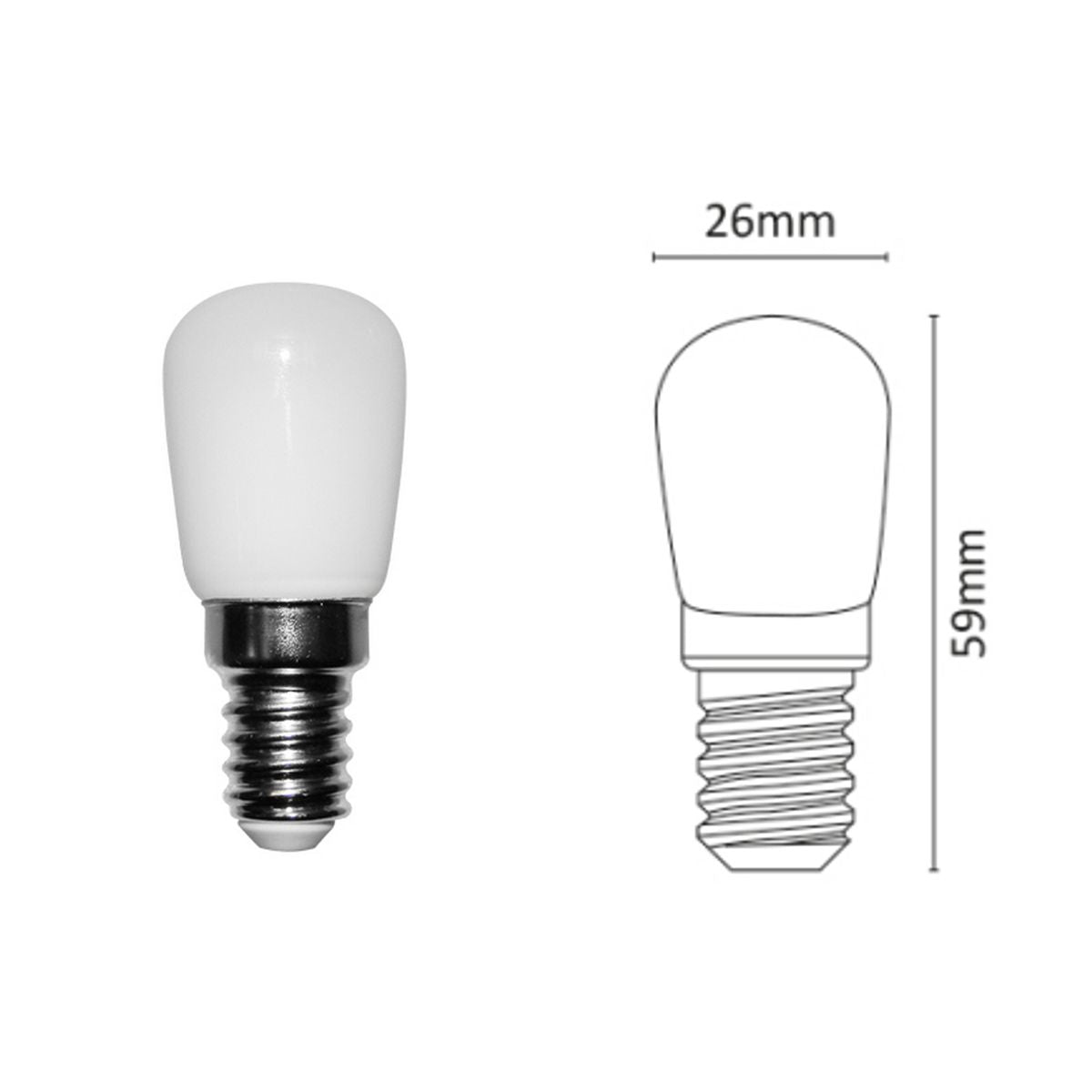 Led bulbs E14 Dimmable 2W Peretta Satin Warm Light for Flos 2097