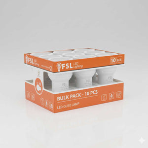 Confezione da 10 lampadine LED GU10 6W luce naturale 4000K 530 lumen, faretto antiriflesso in alluminio per faretti led GU10.