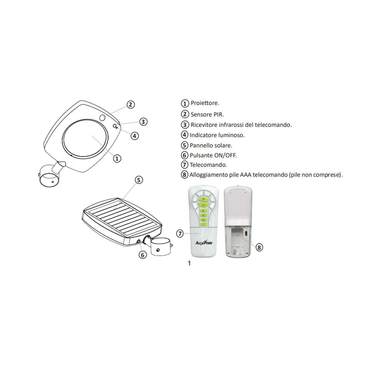 Lampione Solare Stradale Led 3000 Lumen Sensore Crepuscolare e Movimento