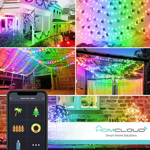 Luci Albero di Natale Smart Stringa 200 Led RGB-IC Wi-Fi+Blue 20MT