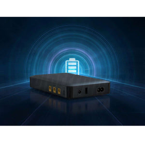 Mini UPS 12V per Modem Router 30W 5/9/12V 2,5A USB 5V Batteria 16000mAh