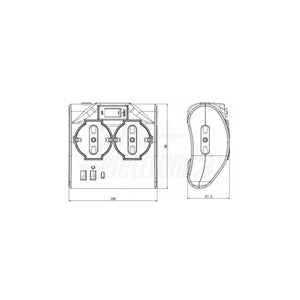 Multipresa da Scrivania con USB Design Spina 10A Cavoo 1.5mt