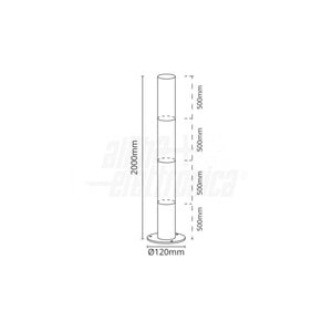 Palo per Lampione Solare 2mt - Serie Modus