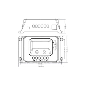 Regolatore di Carica Fotovoltaico per Pannello Solare PWM 12V 24V 20A Display USB Crepuscolare