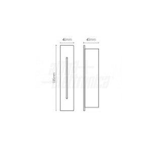 Segnapasso Led Esterno Lama di Luce Antracite 3W IP65 Luce Calda con Cassaforma