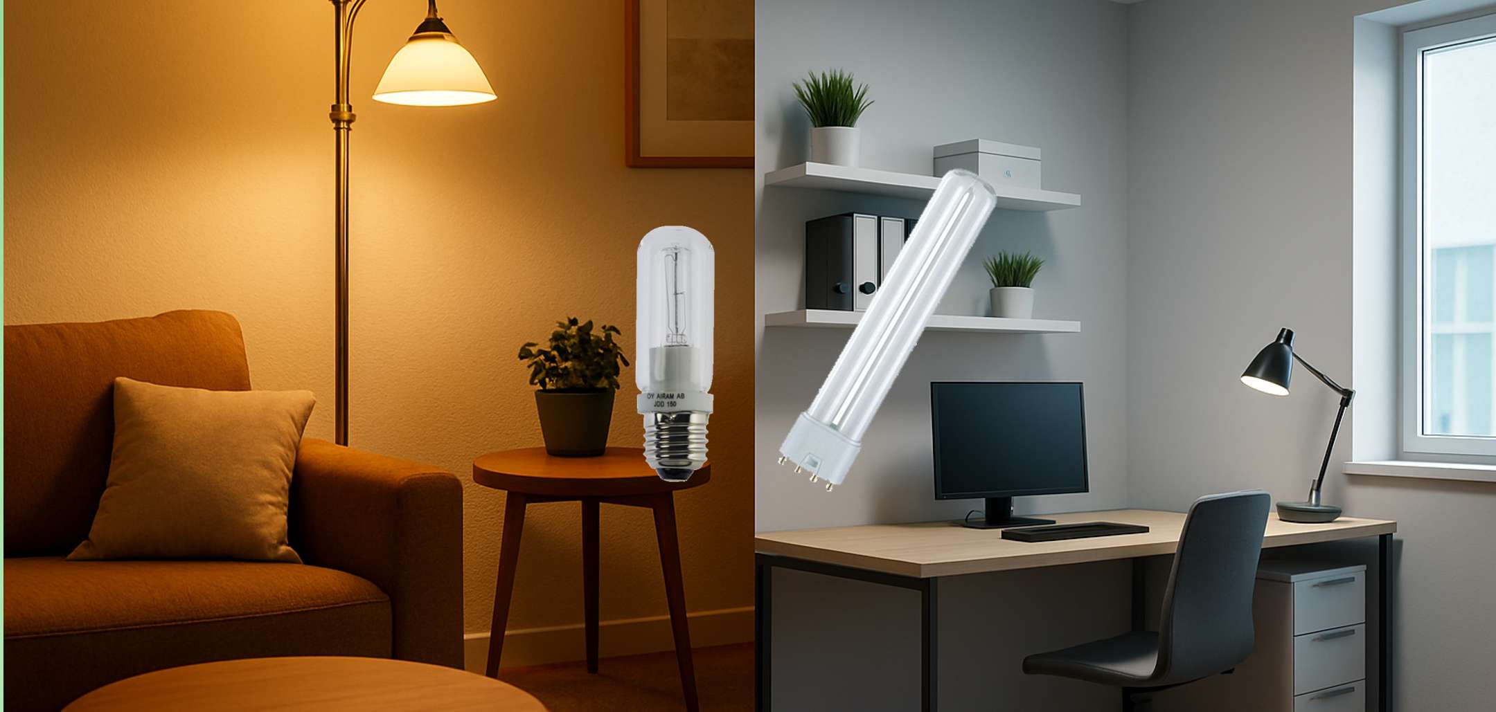 Lampade alogene e fluorescenti compatte