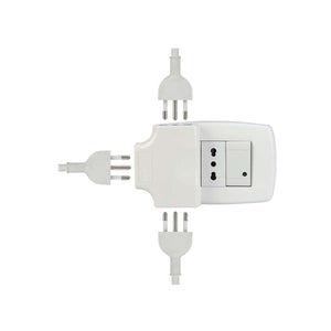 Spina Tripla Piatta 16A Prese Bipasso 10/16A