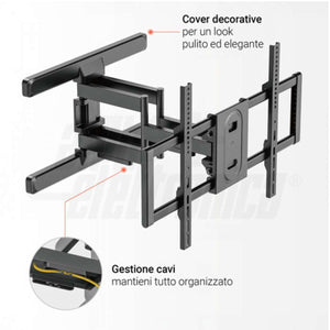 Supporto TV Parete Orientabile 43 - 100 pollici 60Kg