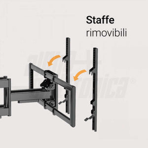 Supporto TV Parete Orientabile 43 - 100 pollici 60Kg
