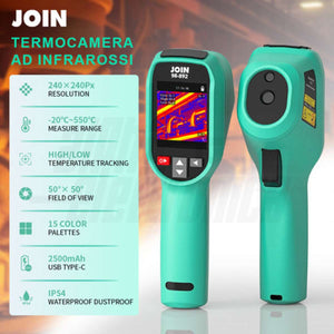 Termocamera Professionale Infrarossi IP54 con Scheda Memoria