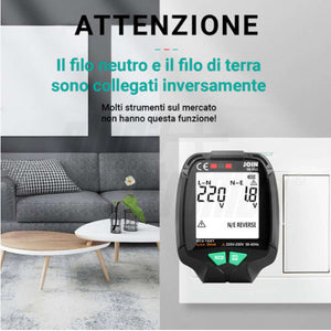 Tester Verifica Messa a Terra RCD Dsipaly LCD