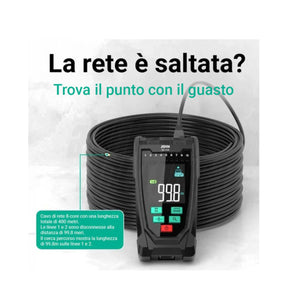 Tester Lan Professionale con Verifica e Misurazione Cavi
